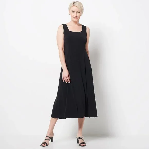 Susan Graver | Dresses | Susan Graver Petite Liquid Knit Sleeveless Midi  Dress 2266 | Poshmark